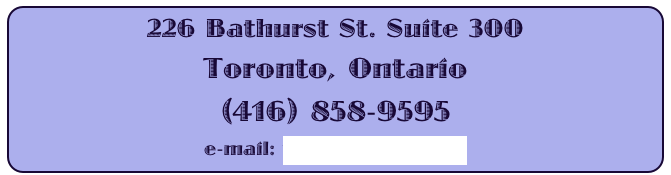 226 Bathurst St. Suite 300
Toronto, Ontario
(416) 858-9595
e-mail: william@keech.ca

     Colonia Primero de Mayo, junto a Hacienda
            e-mail info@listonoduro.com  

